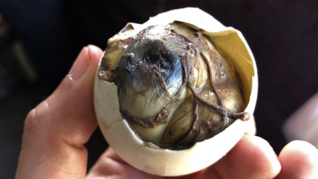 Eating Balut in Cebu City