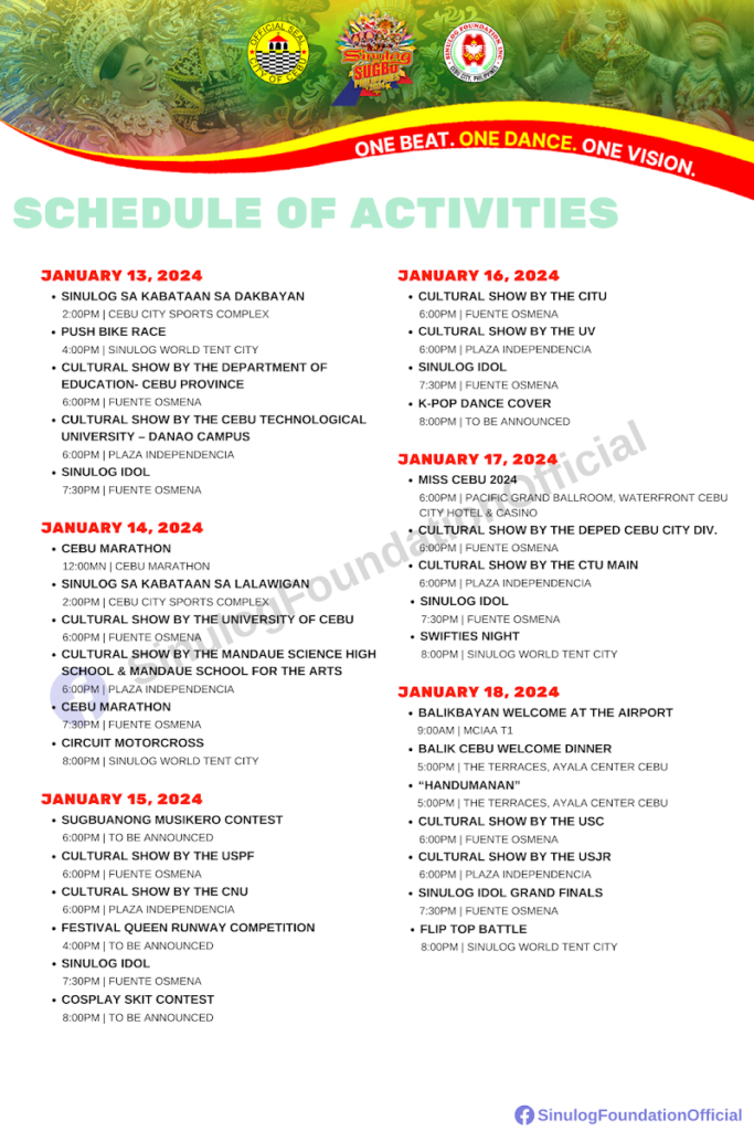 Sinulog Festival in Cebu (2024) Roadmap Guide