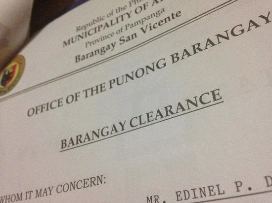 barangay clearance by Sisig Express