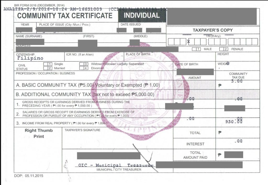 How to Apply for a Community Tax Certificate (Cedula) in Cebu